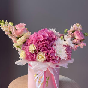 Коробка с цветами "Розовые мечты"